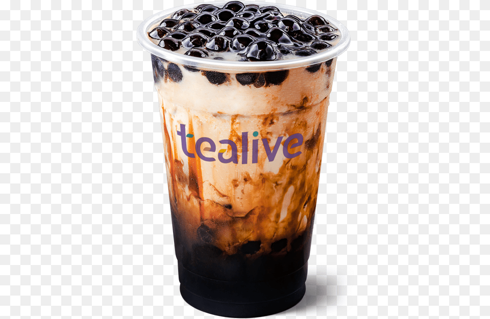 Iced Milk Tea With Warm Pearls Pearls Large, Beverage, Cup, Bubble Tea, Bottle Free Png Download