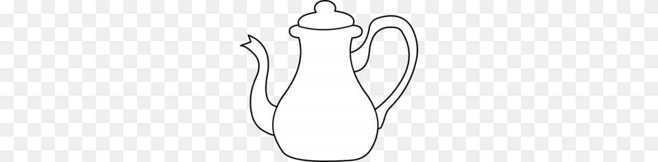 Iced Tea Black And White Clipart, Cookware, Pot, Pottery, Jug Png Image