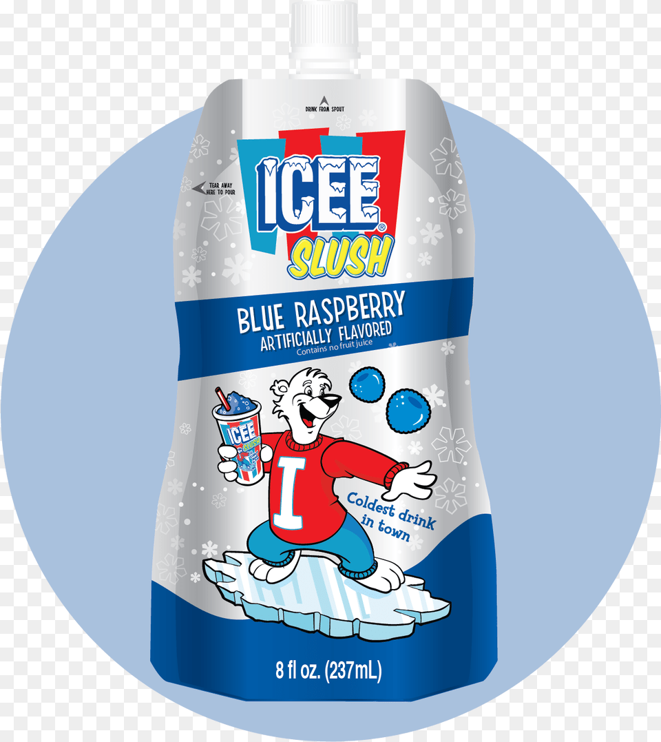 Icee Pouches Are Currently Available In 4 Delicious Icee Slush Blue Raspberry Flavored 8 Fl Oz, Bottle, Food, Ketchup Png Image