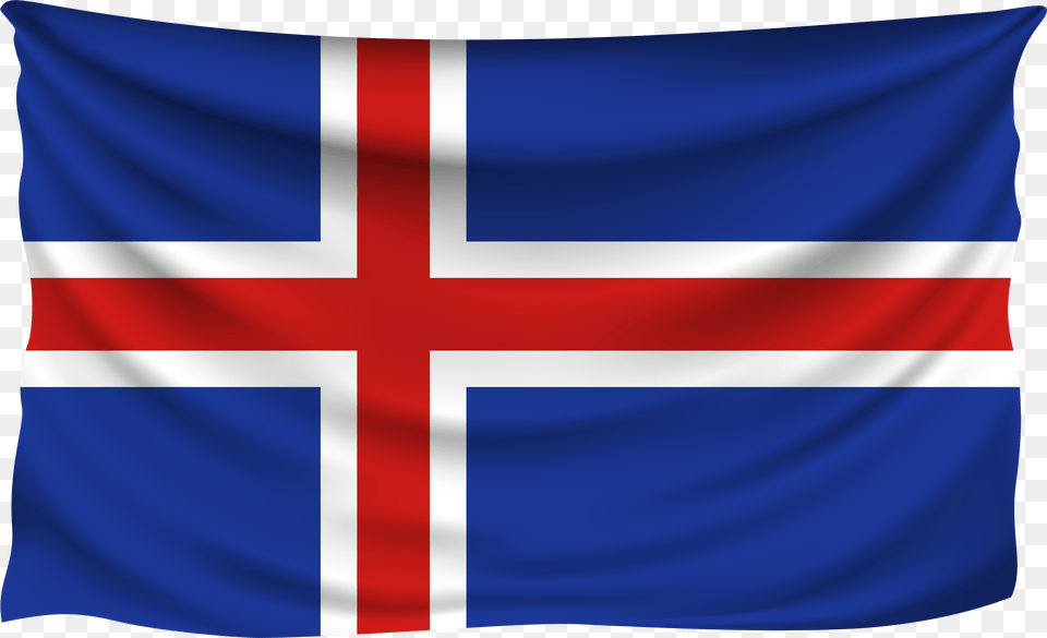 Iceland Flag Flags With Blue And White And Red Png Image