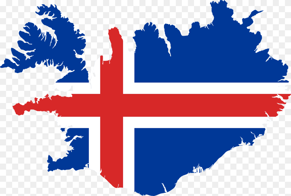 Iceland Flag Map Clipart, Logo Free Transparent Png