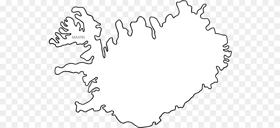 Iceland Map Blank Thrihnukagigur Volcano Iceland Map, Stencil, Silhouette Free Png