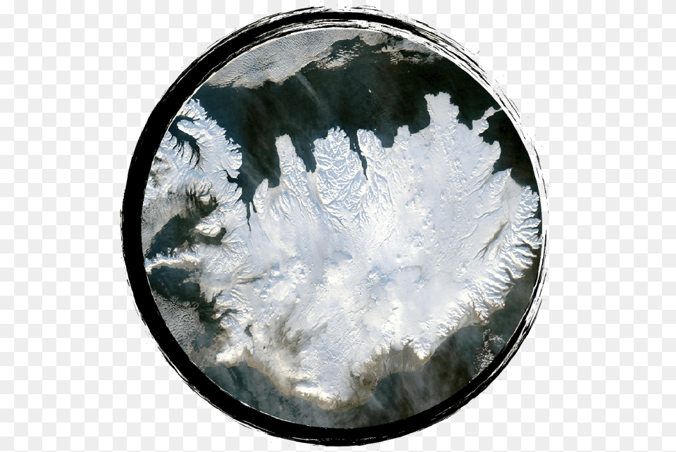 Iceland With Glaciers Satellite, Ice, Outdoors, Nature, Window Free Png Download