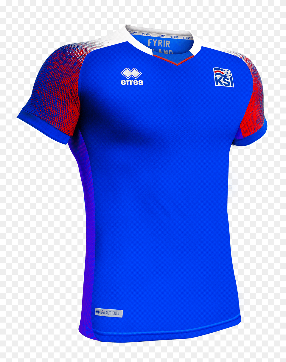 Iceland World Cup Official Home Jersey Errea, Clothing, Shirt, T-shirt Png