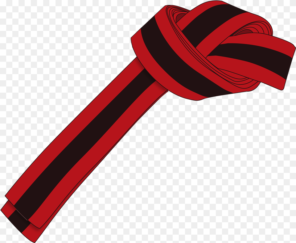 Ichf Red Black Belt 2nd Gup Large Red And Black, Knot, Smoke Pipe Png