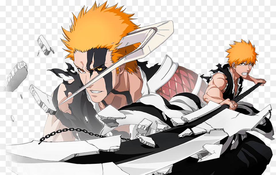 Ichigo Bleach Brave Souls Thousand Year Blood War Ichigo, Publication, Book, Comics, Person Free Png