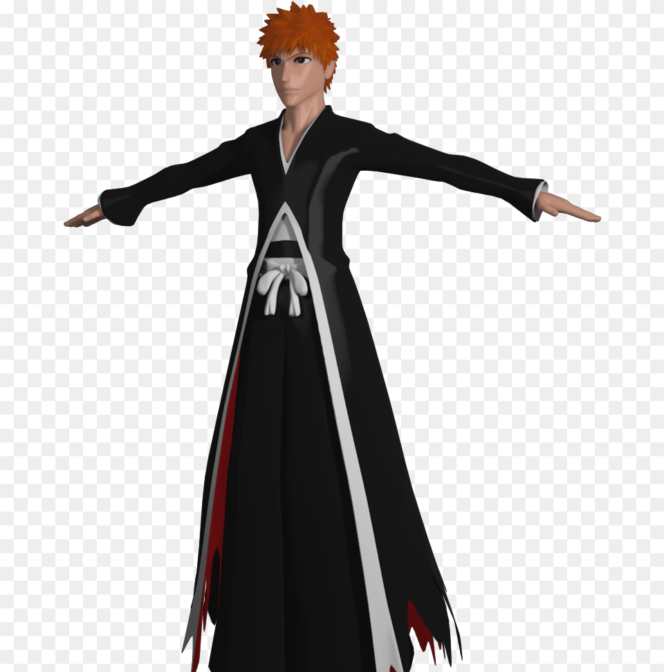 Ichigo Kurosaki Clothing Ikkaku Madarame Rukia Kuchiki Ichigo Kurosaki 3d Model, Formal Wear, Sleeve, Dress, Long Sleeve Png