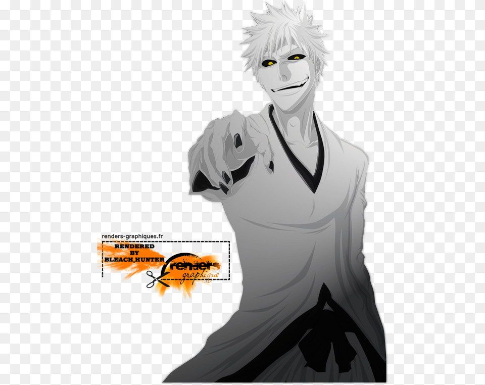 Ichigo Kurosaki Hollow Render, Adult, Book, Comics, Male Free Png Download