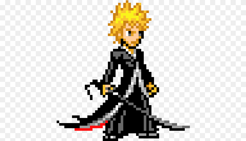 Ichigo Kurosaki Pixel Art, Person Free Png Download