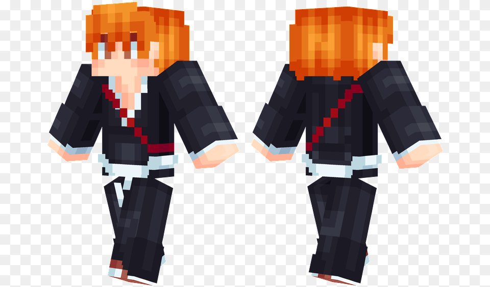 Ichigo Minecraft Pe Skin Ichigo Bleach, Clothing, Pants, Person Free Transparent Png