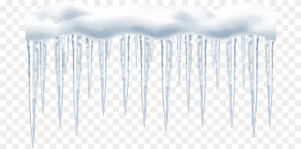 Icicles And Snow, Ice, Nature, Outdoors, Winter Png