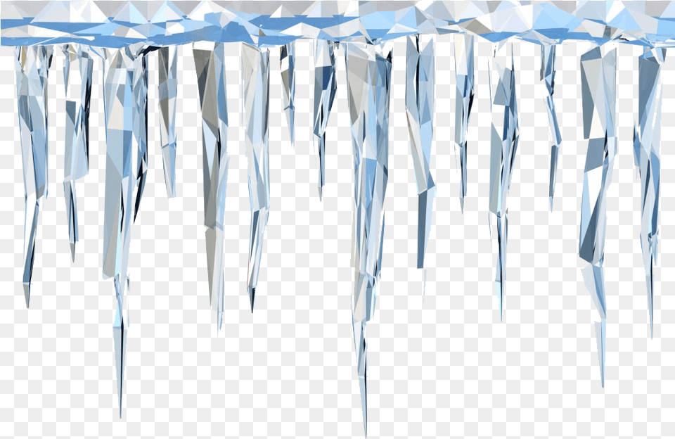 Icicles Low Poly Icicle, Winter, Outdoors, Nature, Ice Free Png