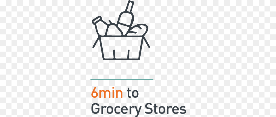Icon 6min To Grocery Stores Grocery Store, Ammunition, Grenade, Weapon, Bucket Free Transparent Png