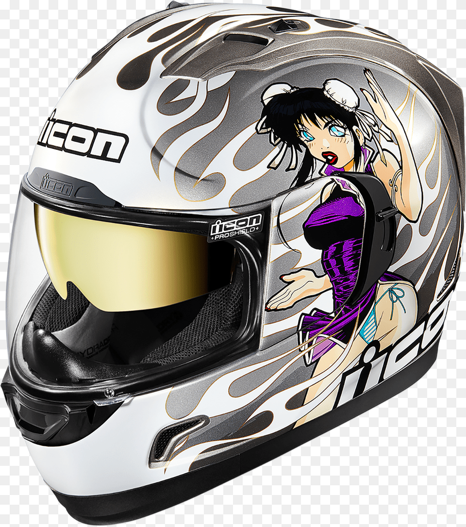 Icon Alliance Gt Silver Dl18 Fullface Motorcycle Riding Icon Alliance Gt, Crash Helmet, Helmet, Face, Head Png