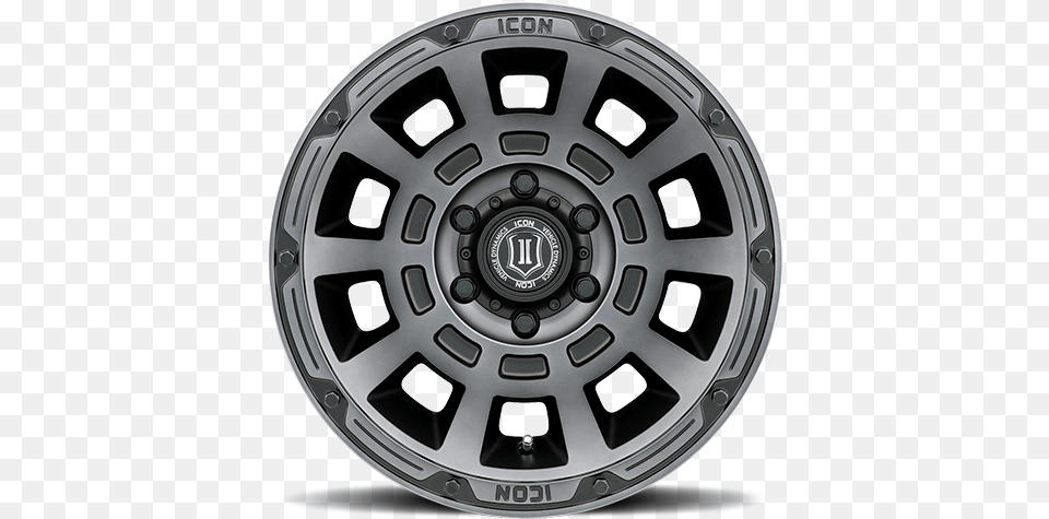 Icon Alloy Thrust Smoke Satin Black Tint Icon Thrust Wheels, Alloy Wheel, Vehicle, Transportation, Tire Free Png