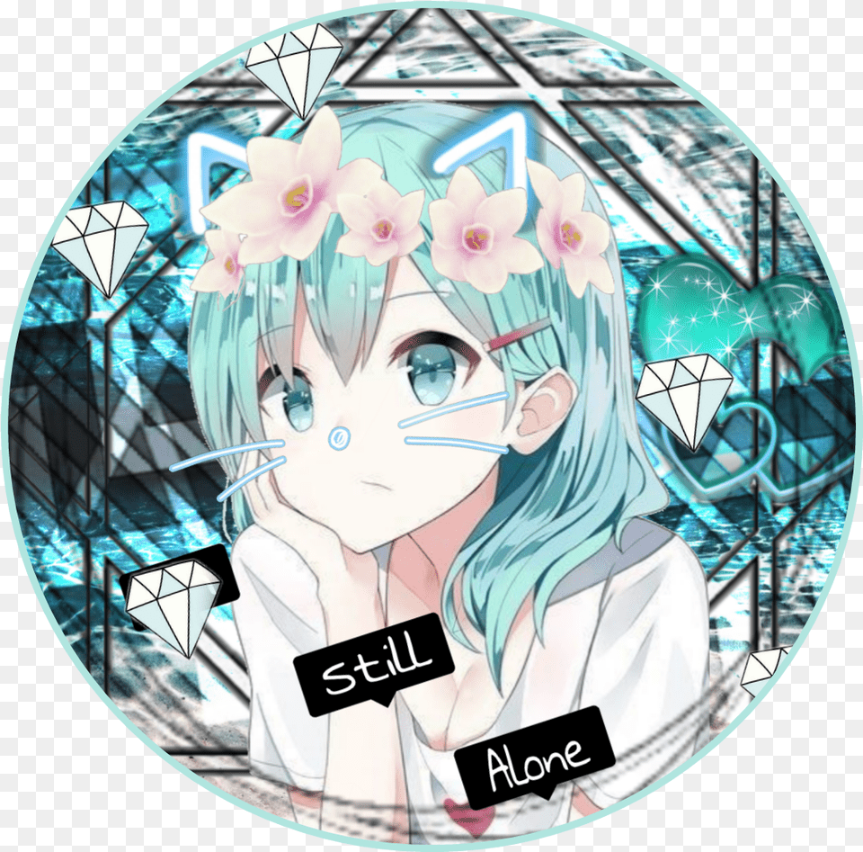 Icon Animegirl Miku Vocaloid Image By Kate Girly, Book, Comics, Publication, Adult Free Png Download