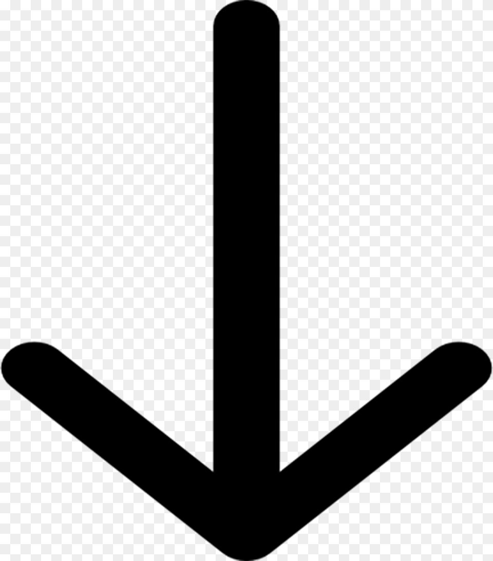 Icon Arrow Pointing Down, Gray Free Png