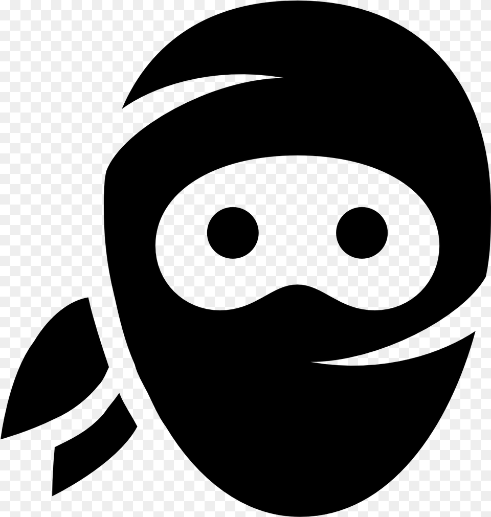 Icon At Icons Ninja Head, Gray Free Png Download