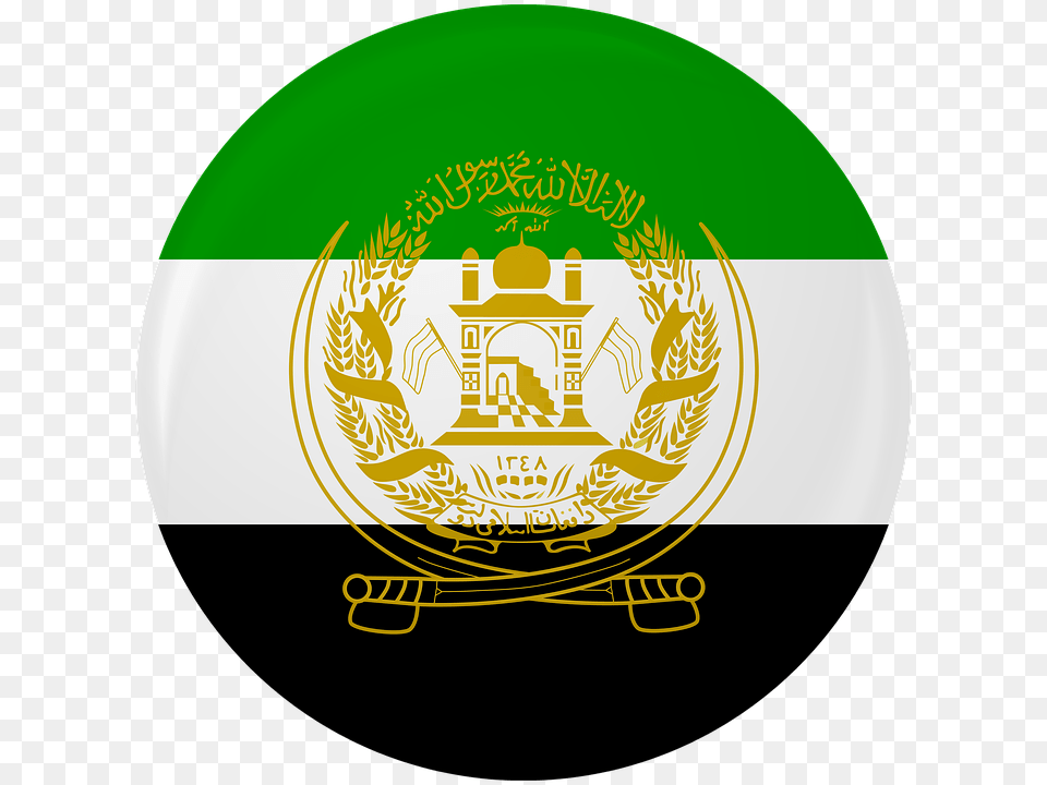 Icon Badge Iran Tajikistan Afghanistan India Flag Of Afghanistan 2001 2002, Emblem, Logo, Symbol Free Transparent Png