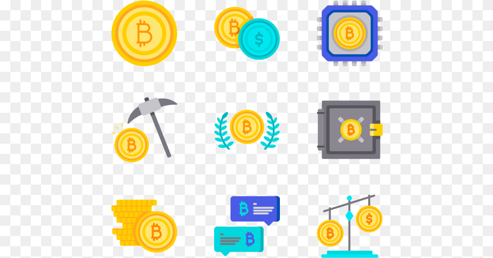 Icon Bit Coin, Light Png