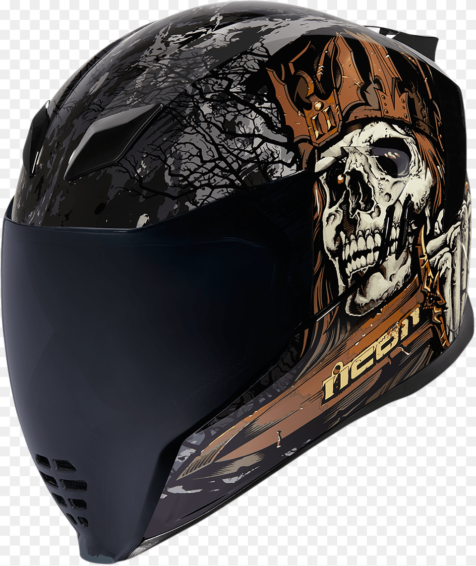 Icon Black Aiflite Uncle Dave Fullface Motorcycle Riding Icon Airflite Uncle Dave, Crash Helmet, Helmet, Face, Head Free Png Download