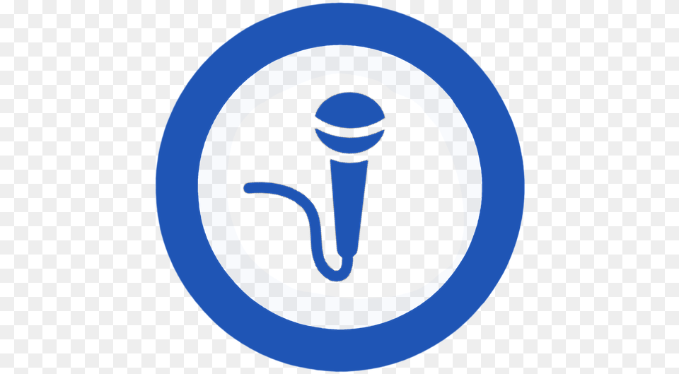 Icon Blue Flat Microphone Google Panoramio, Machine Free Png