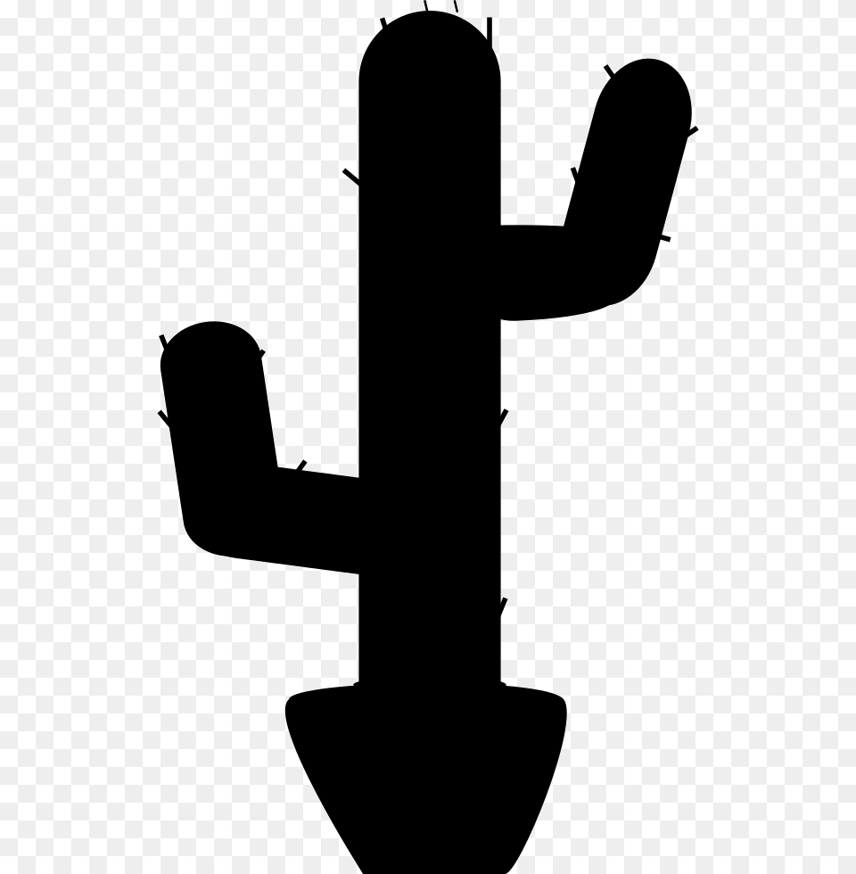 Icon Cactus Comments, Silhouette, Cross, Symbol, Electronics Png