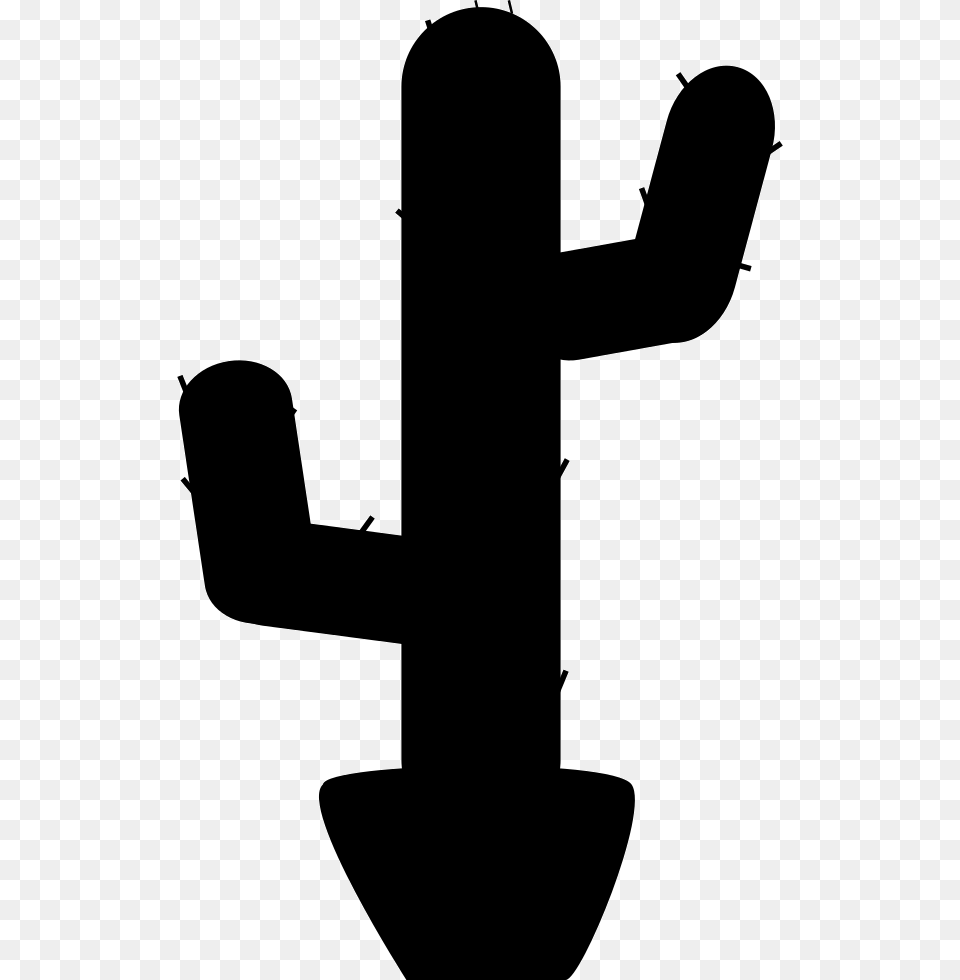 Icon Cactus Icon Silhouette, Cross, Symbol Free Png Download