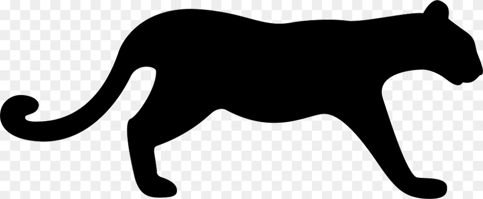 Icon Cheetah Silhouette Clip Art, Stencil, Animal, Mammal, Kangaroo Png Image