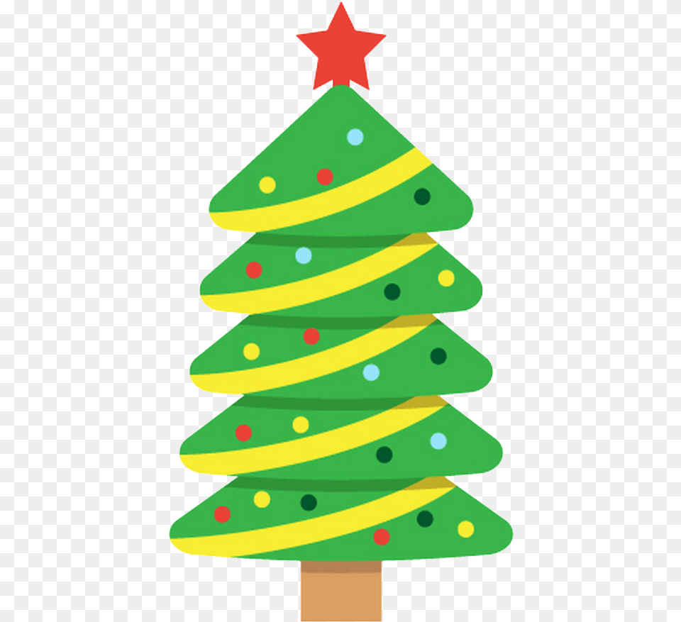 Icon Christmas Tree Clipart Transparent Christmas Tree Flat Vector, Christmas Decorations, Festival, Christmas Tree Png Image