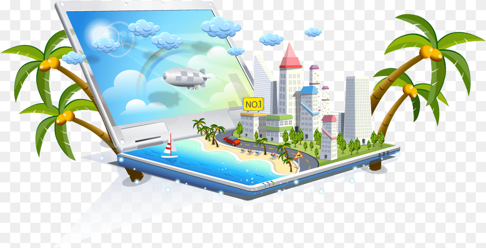 Icon Cities Transprent Vacation, Computer, Electronics, Pc, Laptop Free Transparent Png
