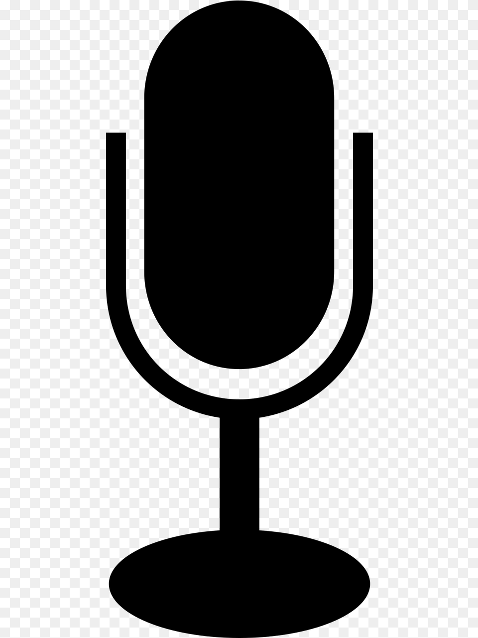 Icon Close Mic, Gray Png Image