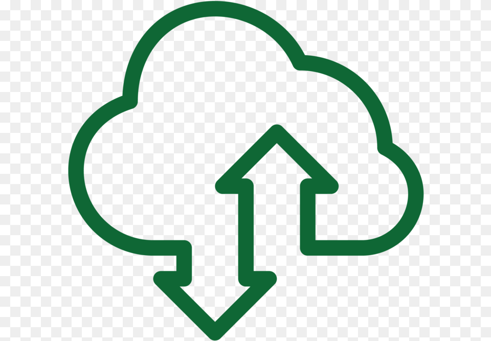 Icon Cloud Upload, Recycling Symbol, Symbol, Cross Free Png Download