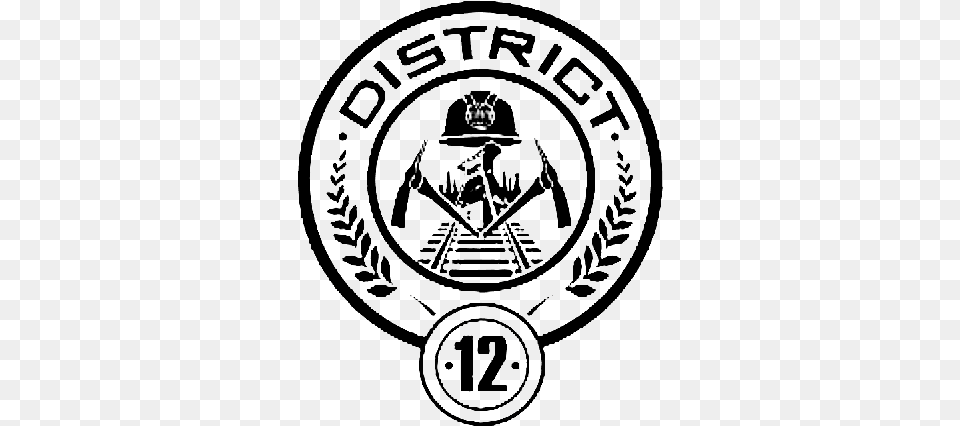 Icon D12 Hunger Games District 12 Symbol, Badge, Logo, Emblem, Machine Free Png