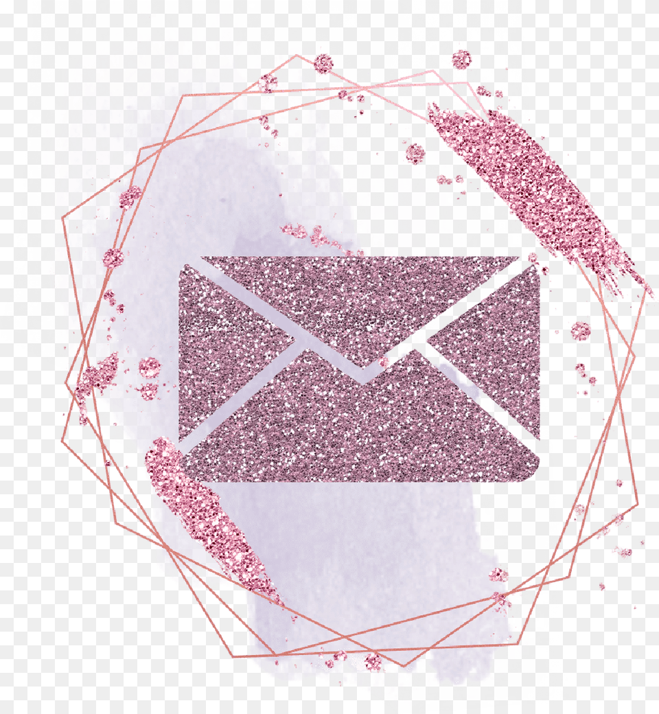 Icon Email Message Sticker Email Pink Glitter Icon, Envelope, Mail Free Png Download