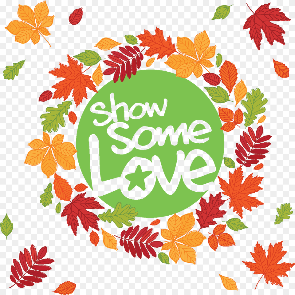 Icon Fall Leaves Cfc Show Some Love Logo Clipart Christmas Show Some Love, Leaf, Plant, Tree, Art Png