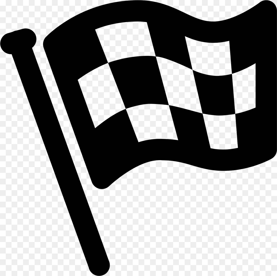 Icon Finish Flag, Gray Png Image
