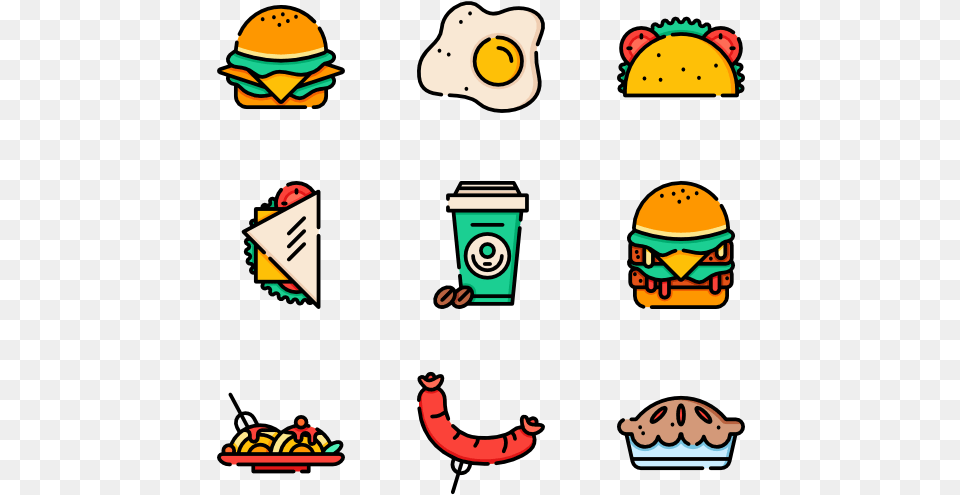 Icon Food Cartoon, Burger, Face, Head, Person Free Png