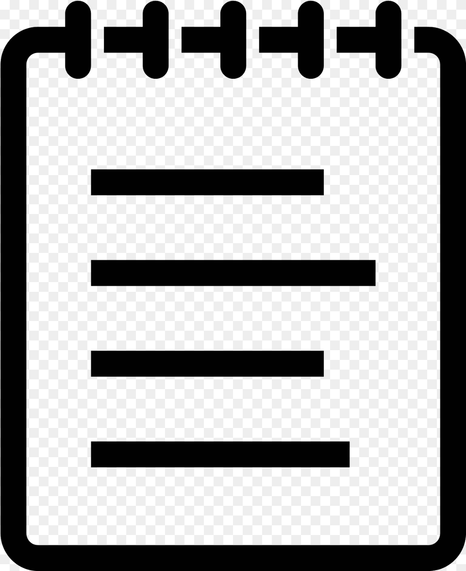 Icon For Notepad, Gray Png