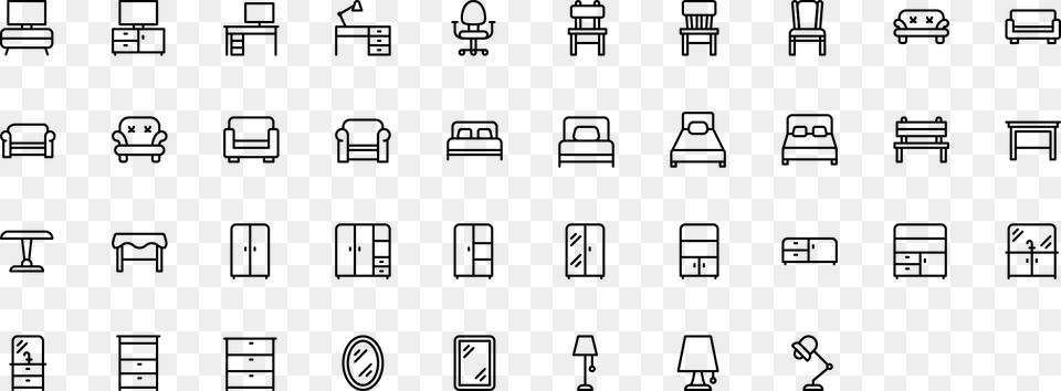 Icon Furniture Furniture Icon, Gray Free Png