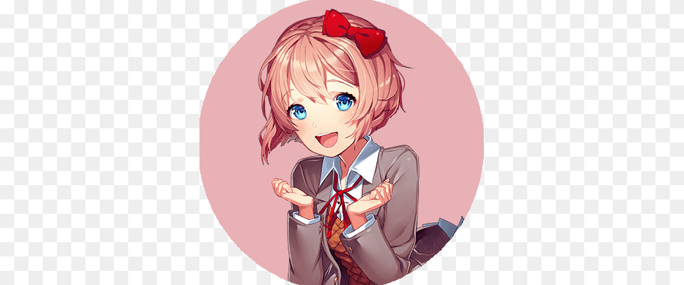 Icon Header De Sayori Official Art Gt Malyx Doki Doki Literature Club Icon, Book, Comics, Publication, Baby Free Png Download