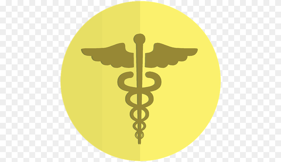 Icon Healthcare Caduceus Health Hermes Hospital Down Steal This Album, Cross, Symbol, Gold, Astronomy Free Transparent Png