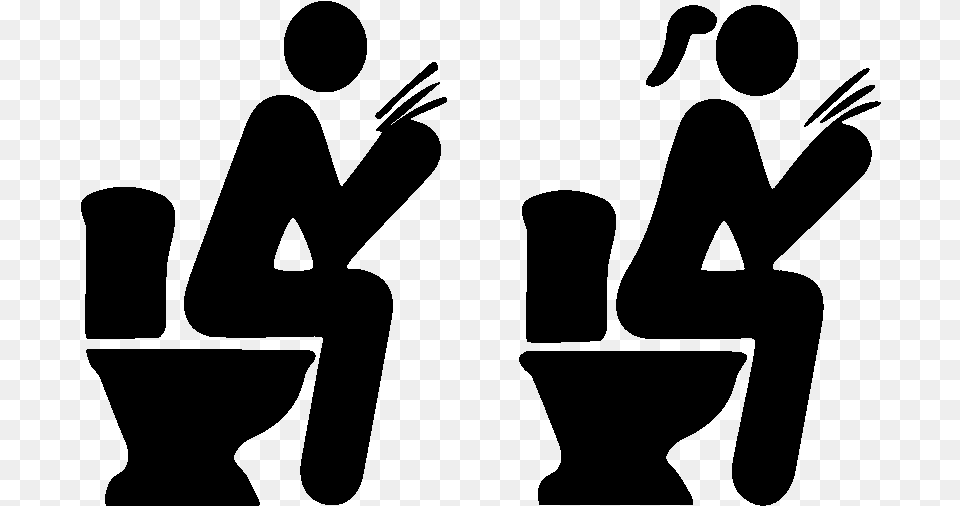 Icon Human Toilet, Gray Png Image