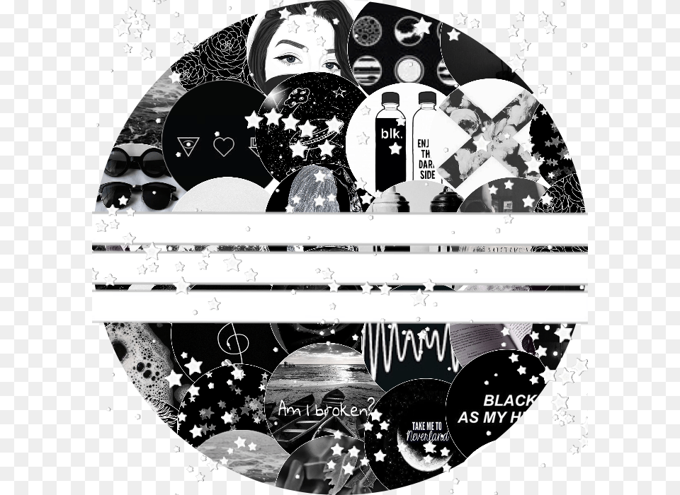 Icon Icons Circle Blackndwhite Black White Editing Illustration, Art, Collage, Face, Person Free Png Download