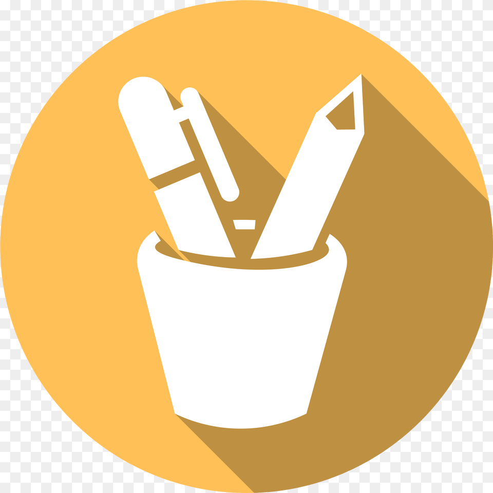 Icon If Pen Amp Pencil In A Cup Office Administration Icon, Paper, Astronomy, Moon, Nature Free Transparent Png