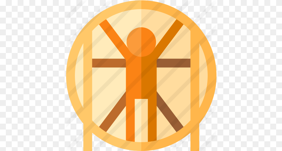 Icon Illustration Vitruvian Man Circle, Symbol Free Png Download