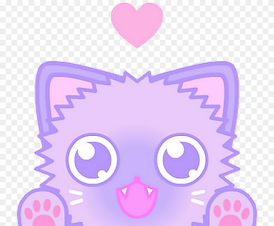 Icon Kawaii Purple Cat Icon Creator Png Image