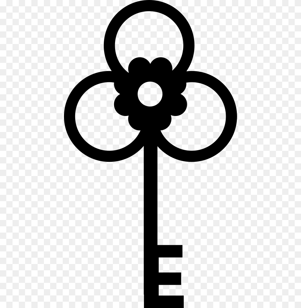 Icon Key Flower, Stencil, Cross, Symbol Free Transparent Png