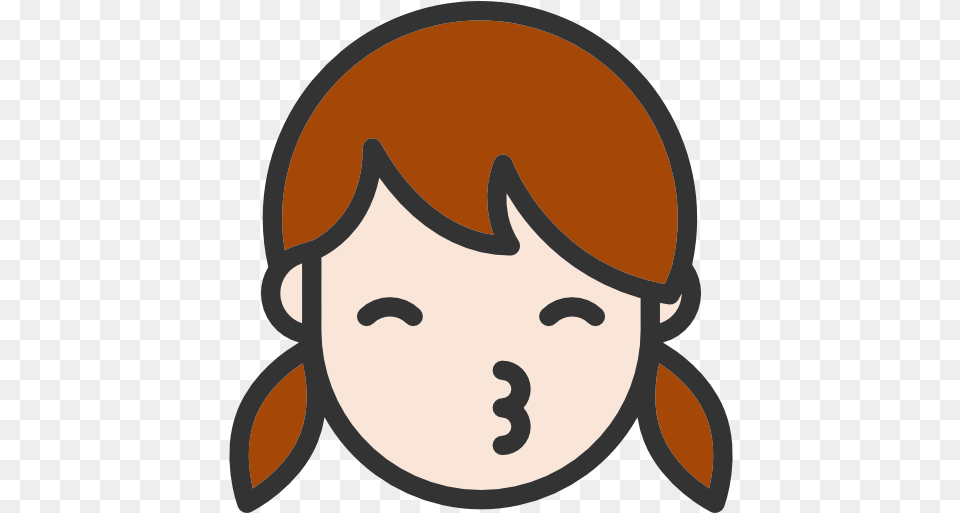 Icon Kiss Girl Icon Color, Baby, Person, Face, Head Free Png Download