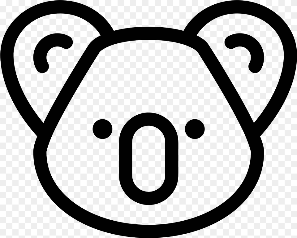 Icon Koala Koala Icon Transparent, Gray Free Png Download